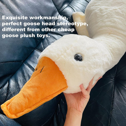 Stor hvid gåsedukke pude
