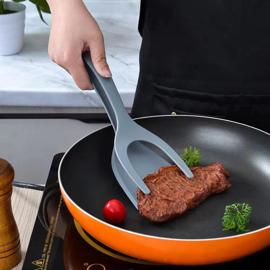 2-i-1 Greb & Flip Spatel Tænger | Alsidig Non-Stick