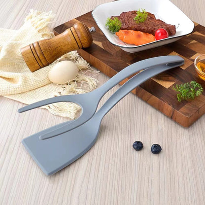 2-i-1 Greb & Flip Spatel Tænger | Alsidig Non-Stick