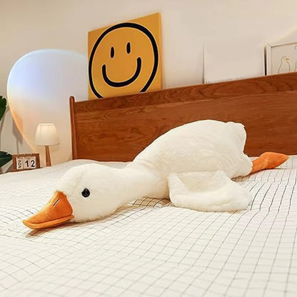 Stor hvid gåsedukke pude