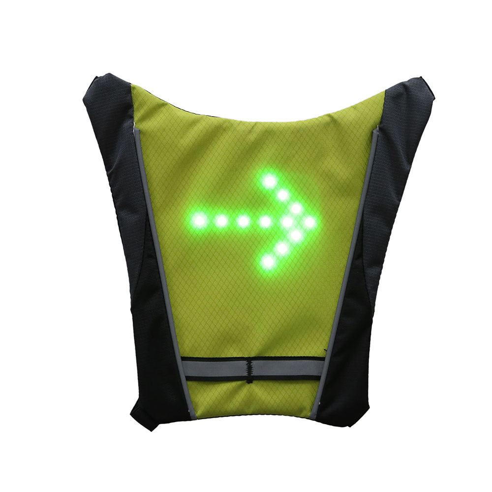 USB genopladelig reflekterende LED-vest rygsæk