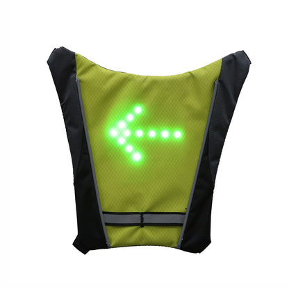 USB genopladelig reflekterende LED-vest rygsæk